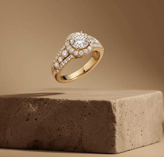 Sapphire and diamond ring mount